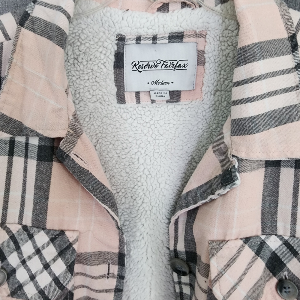 Pink Plaid Button-Up Jacket - Picture 3 of 8
